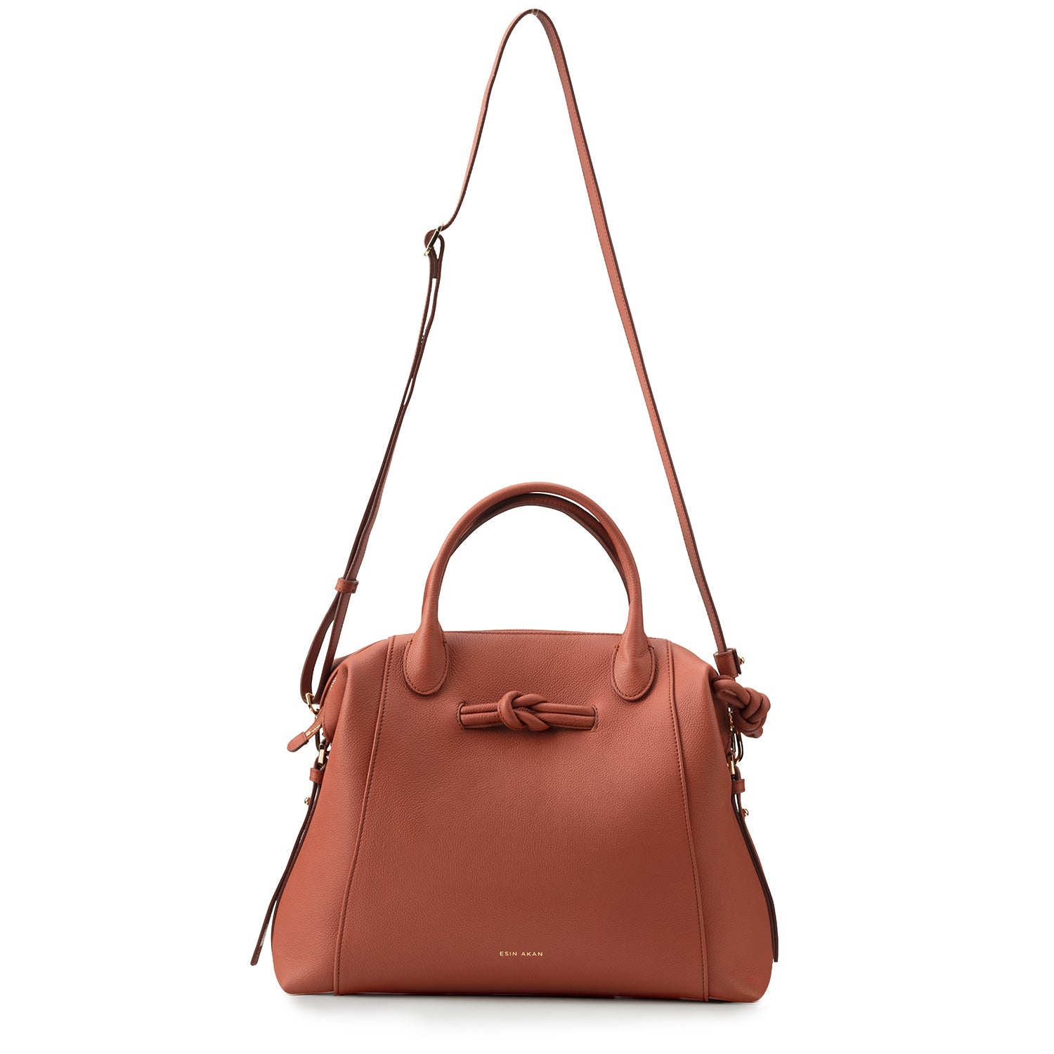Wimbledon Leather Laptop Backpack Terracotta, Soft Small Grain Calf Leather