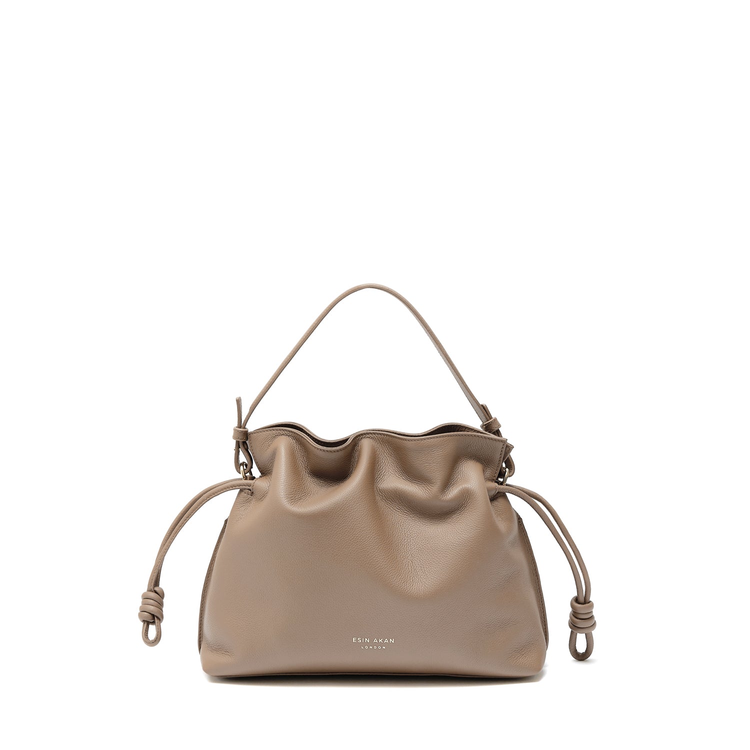 Midi Emma  Leather Crossbody Bag, Oatmilk Beige