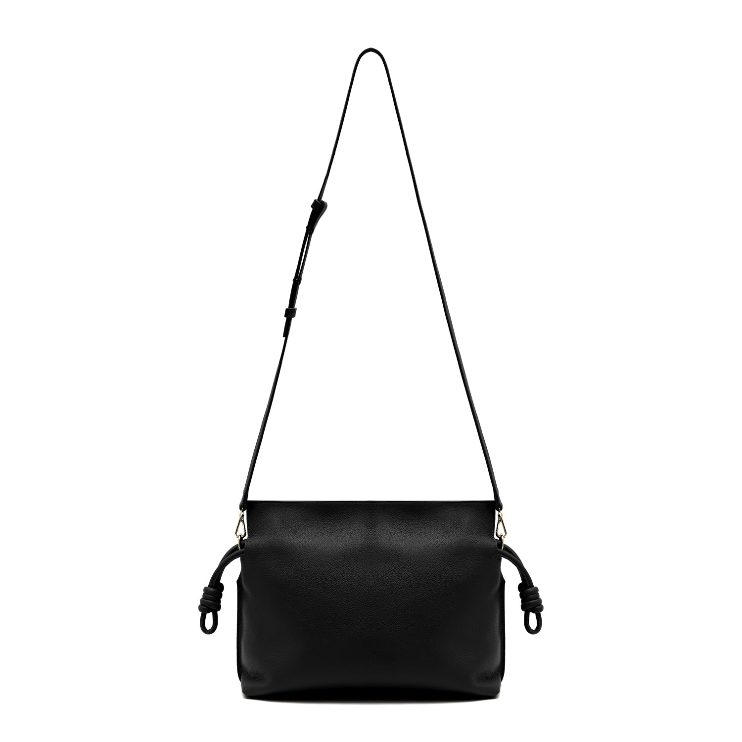 Midi Emma  Leather Crossbody Bag, Black Black