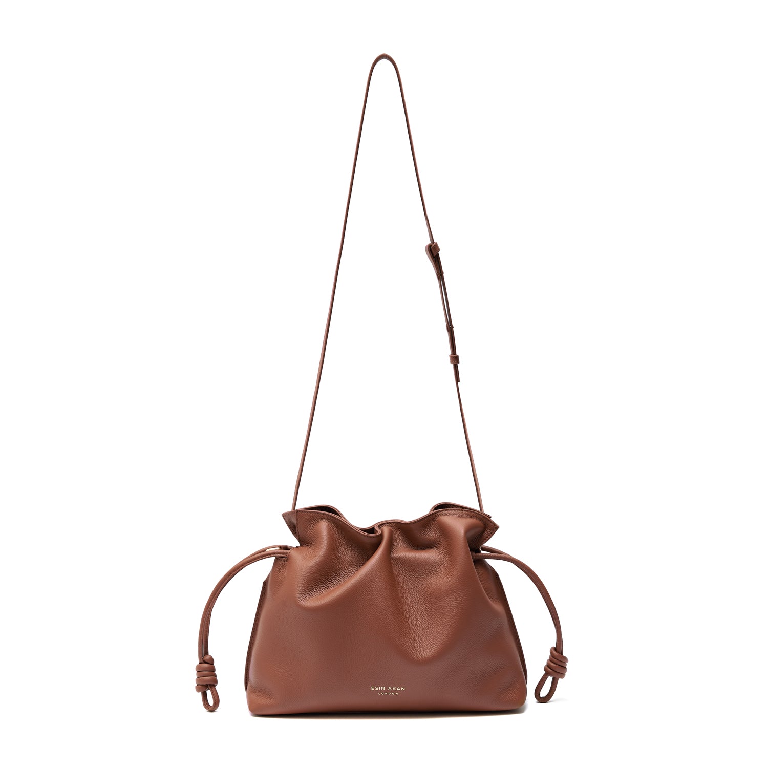Midi Emma  Leather Crossbody Bag, Nutshell Nutshell