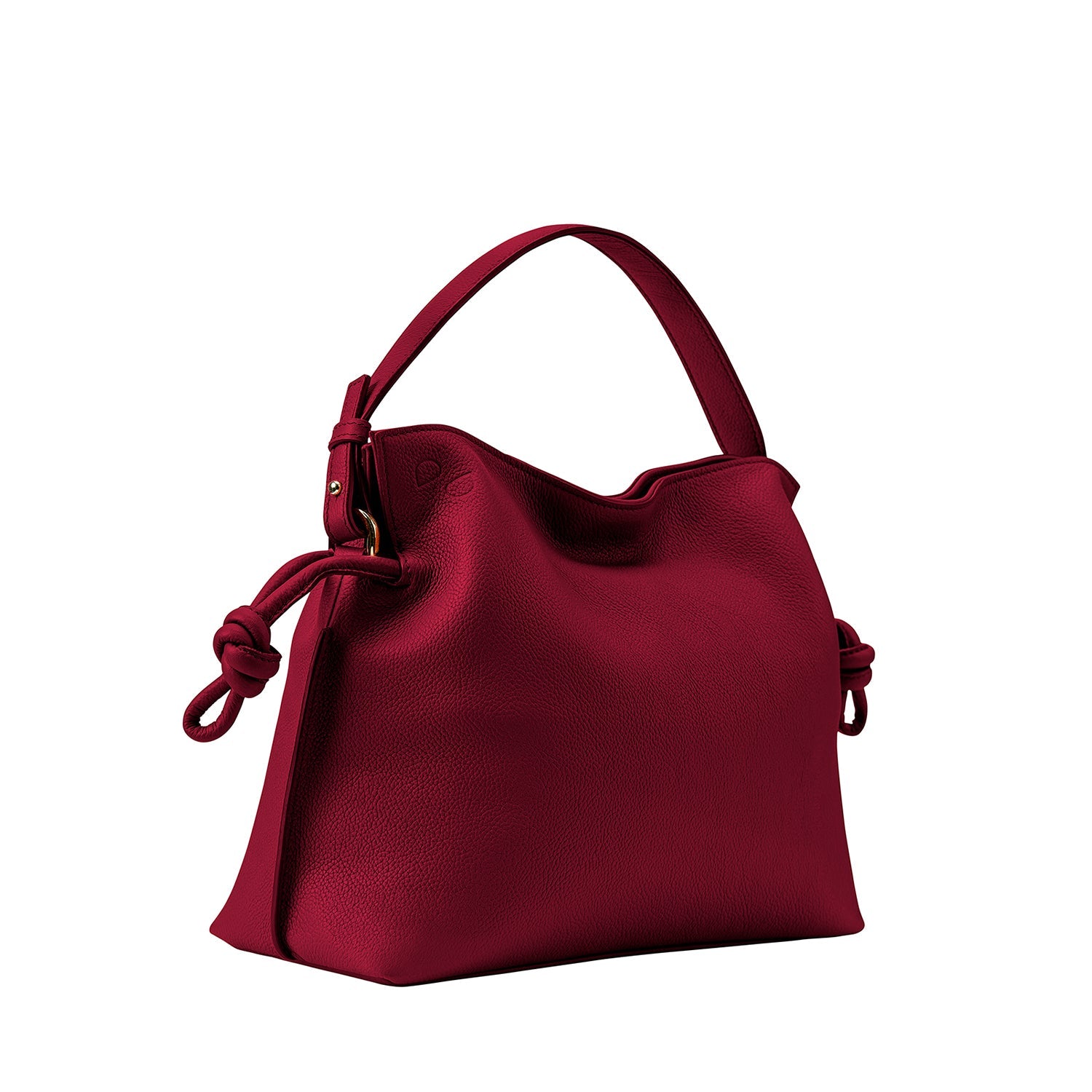 Midi Emma Convertible Tote Cherry, Soft Small Grain Calf Leather