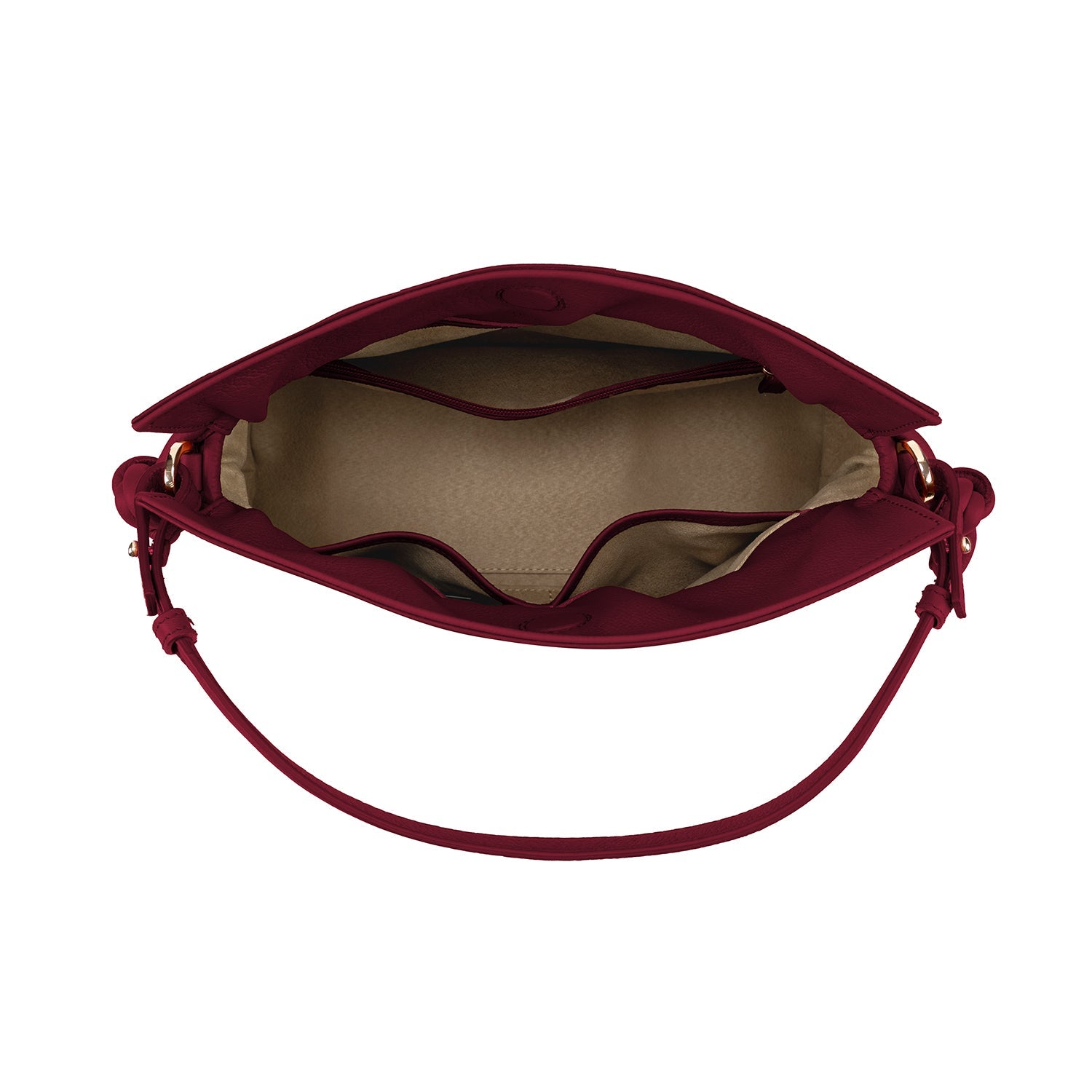 Midi Emma Convertible Tote Cherry, Soft Small Grain Calf Leather