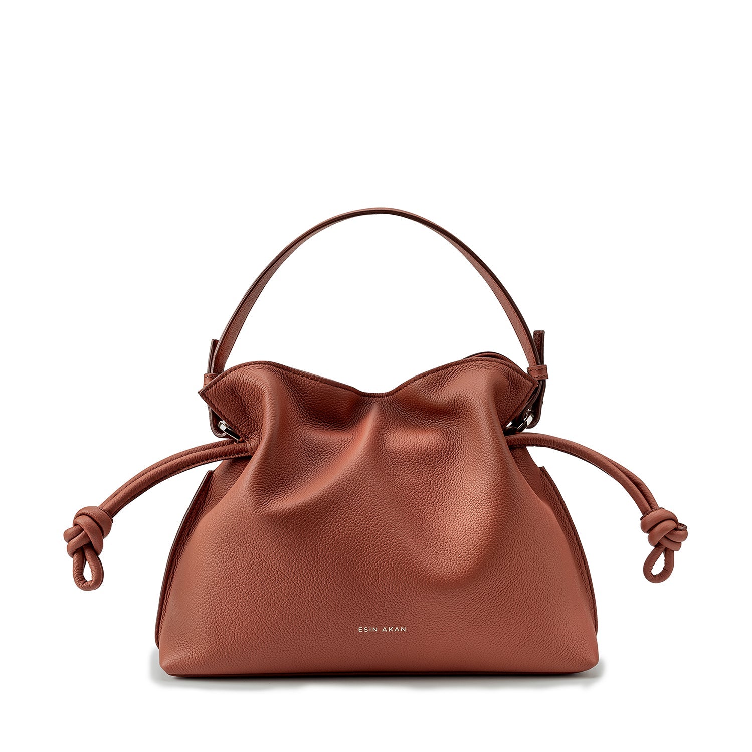 Midi Emma Convertible Tote Terracotta, Soft Small Grain Calf Leather