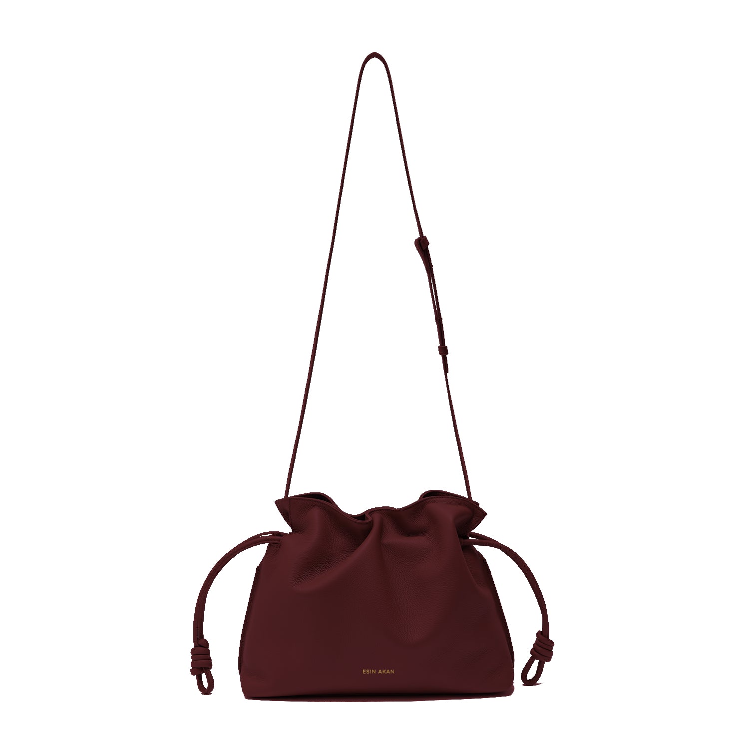 4-in-1 Midi Emma Leather Crossbody Bag, Dark Cherry