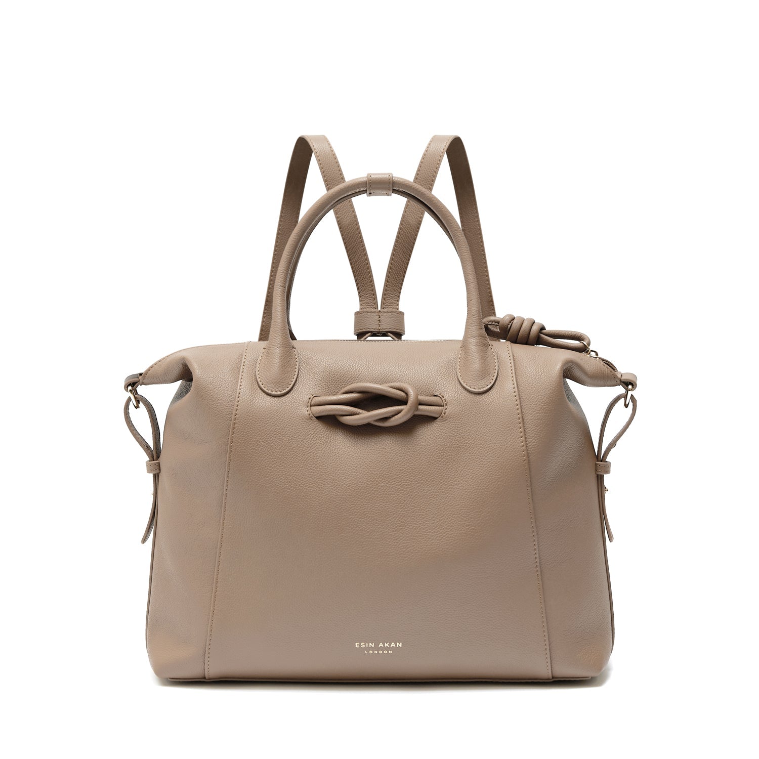 Wimbledon Leather Backpack Tote, Oatmilk Oatmilk