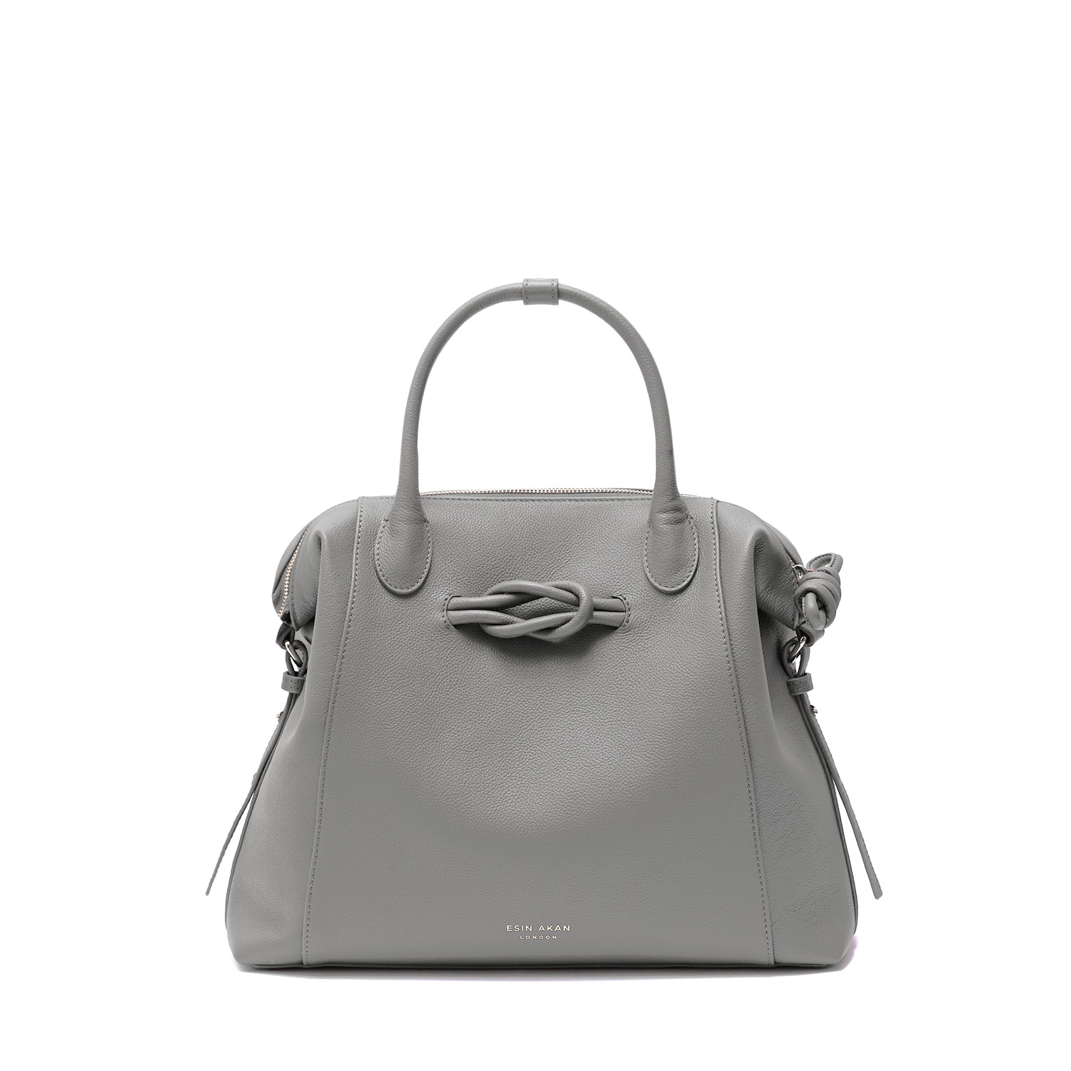 Wimbledon Leather Backpack Tote, Grey Grey