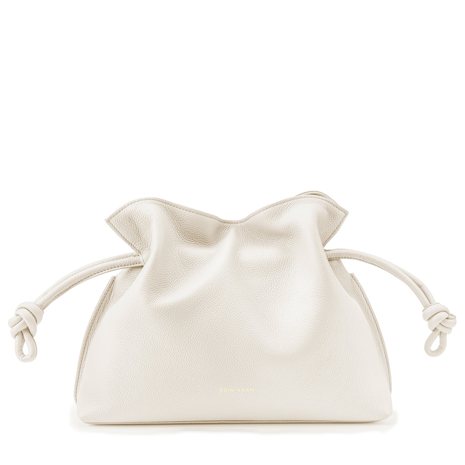 Midi Emma Convertible Tote White Soft Small Grain Calf Leather