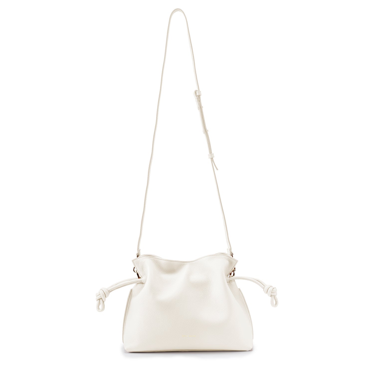 Midi Emma Convertible Tote White Soft Small Grain Calf Leather