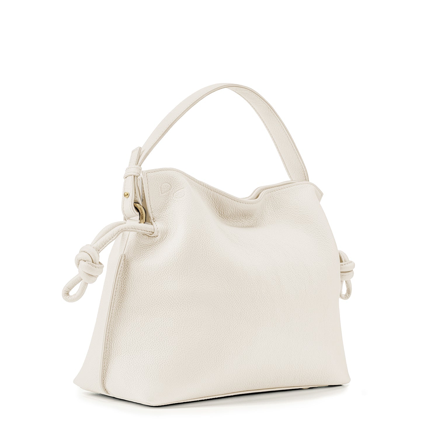 Midi Emma Convertible Tote White Soft Small Grain Calf Leather