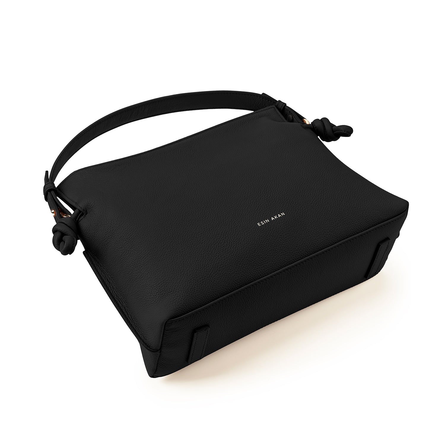 Midi Emma Convertible Tote Black, Soft Small Grain Calf Leather