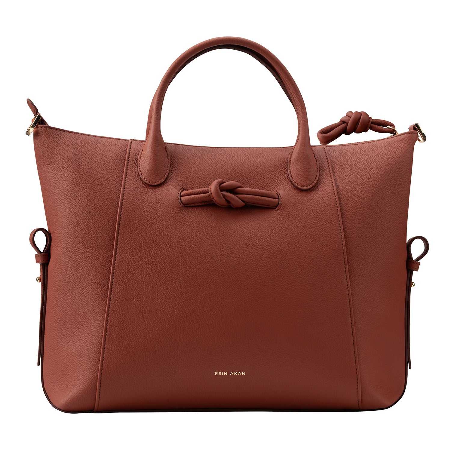 Wimbledon Leather Laptop Backpack, Terracotta Terracotta, Soft Small Grain Calf Leather