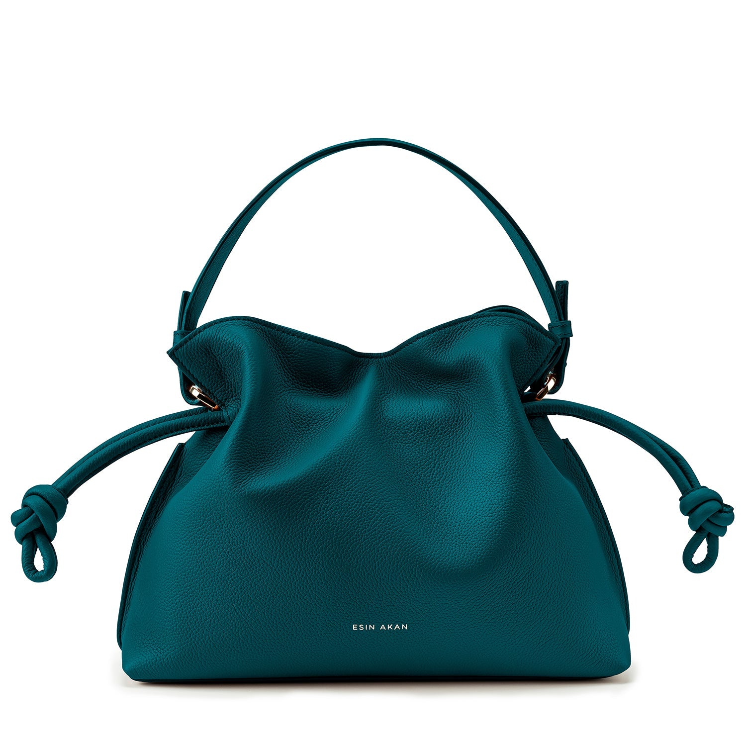 Midi Emma Convertible Tote Teal Soft Small Grain Calf Leather