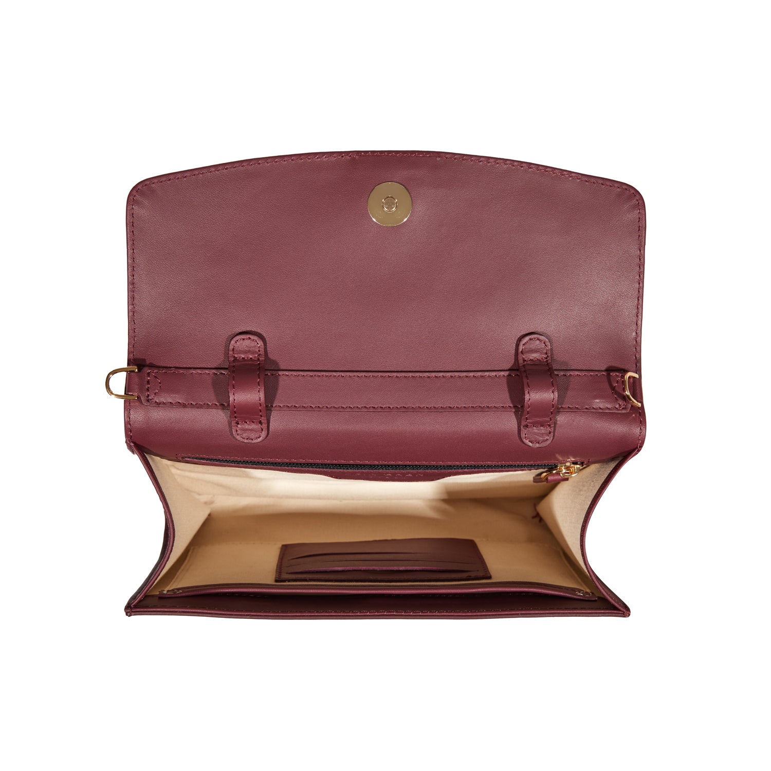 Midi Marylebone, Burgundy Clutch Bag Burgundy